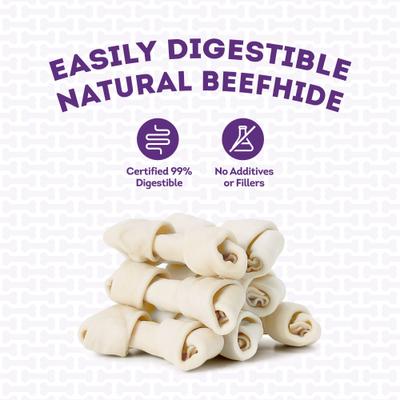 USA Beefhide Bones 5 to 6-in Natural Flavor Dog Chews, 7 count