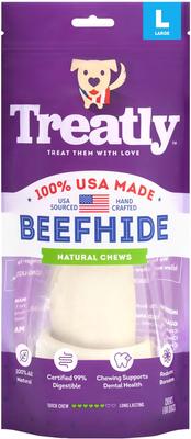USA Beefhide Bones 9 to 10-in Natural Flavor Dog Chews