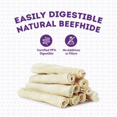 USA Beefhide Chip Rolls 10 to 11-in Natural Flavor Dog Chews, 10 count