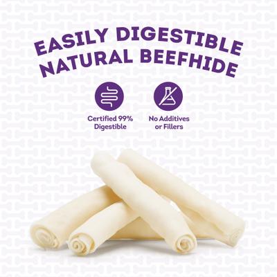 USA Beefhide Rolls 6 to 7-in Natural Flavor Dog Chew Treats, 5 count
