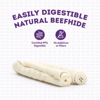 USA Beefhide Rolls 8 to 9-in Natural Flavor Dog Chews, 2 count