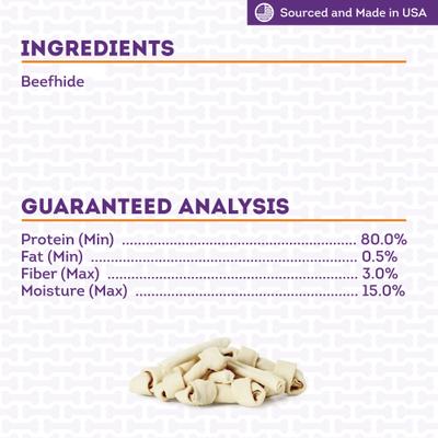 USA Beefhide Small Assorted Natural Flavor Dog Chews, 10 count