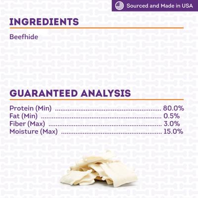 USA Beefhide Chips Natural Flavor Dog Chews, 12-oz bag