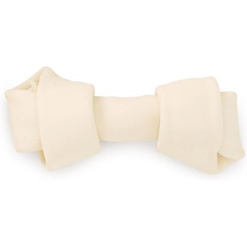 Huesos de piel de res de origen americano, masticables para perros con sabor natural de 4 a 5 pulgadas, 10 unidades