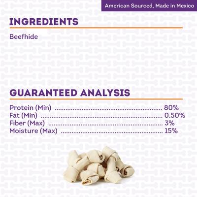 American Sourced Beefhide Bones 6 to 7-in Natural Flavor Dog Chews, 3 count