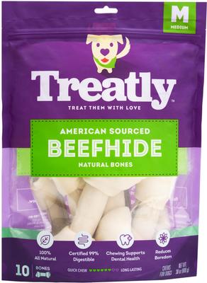 American Sourced Beefhide Bones 6 to 7-in Natural Flavor Dog Chews, 3 count