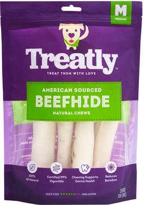 American Sourced Beefhide Rolls 6 to 7-in Natural Flavor Dog Chews, 4 count