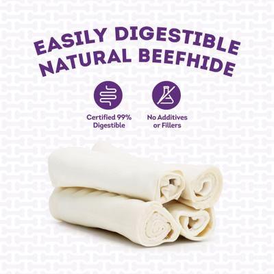 American Sourced Beefhide Rolls 6 to 7-in Natural Flavor Dog Chews, 4 count