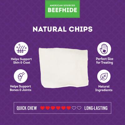 American Sourced Beefhide Chips Natural Flavor Dog Chews, 22-oz bag