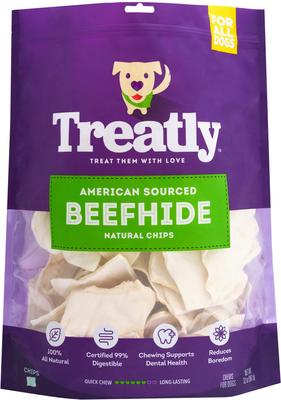 American Sourced Beefhide Chips Natural Flavor Dog Chews, 22-oz bag