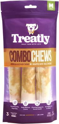 Combo Beefhide Rolls 7-in with Chicken Meat Wrap Dog Chews, 3 count