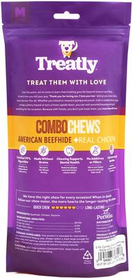 Combo Beefhide Rolls 7-in with Chicken Meat Wrap Dog Chews, 3 count
