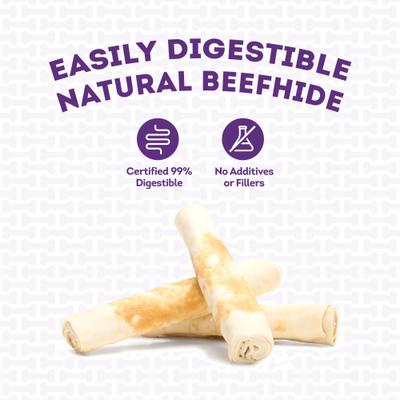 Combo Beefhide Rolls 7-in with Chicken Meat Wrap Dog Chews, 3 count