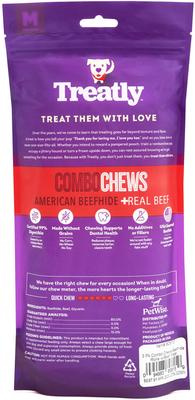 Combo Beefhide Rolls 7-in with Beef Meat Wrap Dog Chews, 3 count