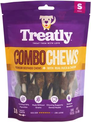 Combo Pork Flavor Rawhide Kabob 5-in with Duck & Chicken Meat Wrap Dog Chews, 18 count