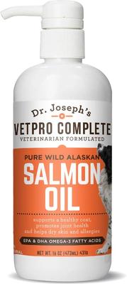 Pure Wild Alaskan Salmon Oil Skin & Coat Supplement Food Topper for Dogs, 16-fl oz bottle