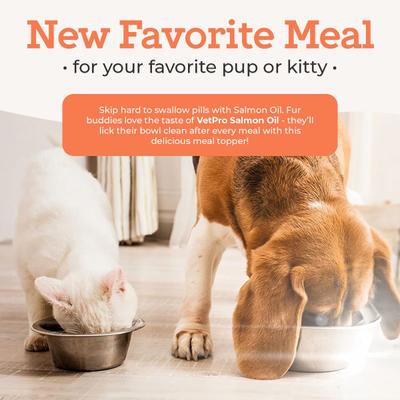 Pure Wild Alaskan Salmon Oil Skin & Coat Supplement Food Topper for Dogs, 16-fl oz bottle