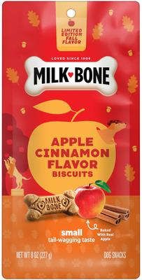Holiday Apple Cinnamon Flavor Adult Biscuits Crunchy Dog Treats, 8-oz pouch