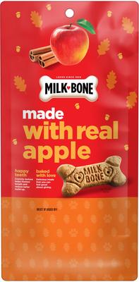 Holiday Apple Cinnamon Flavor Adult Biscuits Crunchy Dog Treats, 8-oz pouch