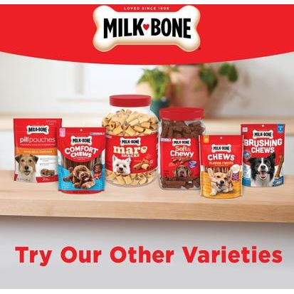 Galletas crujientes para perros adultos con sabor a manzana y canela, bolsa de 8 oz