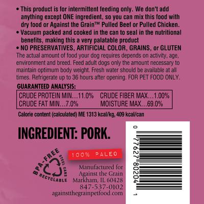 ¡Nada más! Alimento húmedo para perros con receta de cerdo, con ingredientes limitados, lata de 325 g, caja de 12