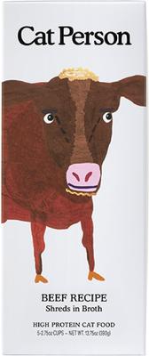 Cat Person by Weruva Shredded Chicken & Turkey in Broth Grain-Free Wet Cat Food, 2.75-oz cup, case of 24