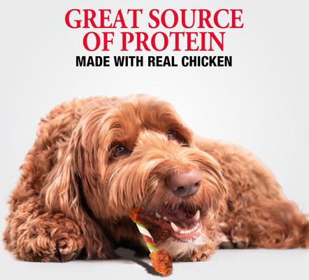 Triple Flavor Kabob Canes with Real Chicken Holiday Adult Hard Chew Dog Treats, 3.35-oz bag, 5 count