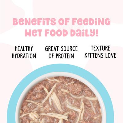 Kitten Softly Chicken, Tuna & Salmon Variety Pack Grain-Free Shredded Wet Cat Food, 2.8-oz can, case of 12