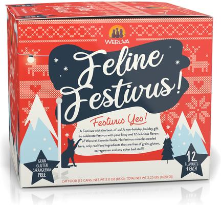 Feline Festivus Variety Pack Canned Cat Food, 3-oz can, case of 12