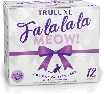 TruLuxe Fa La La La Meow Variety Pack Canned Cat Food, 3-oz can, case of 12