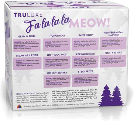 TruLuxe Fa La La La Meow Variety Pack Canned Cat Food, 3-oz can, case of 12