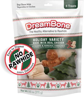 Holiday Variety Vegetables & Chicken Dog Treats, 6 count
