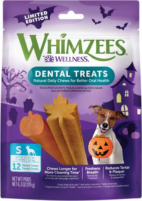 by Wellness Halloween Dental Chews Natural Grain-Free Dental Dog Treats, Small, 12 count