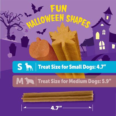 by Wellness Halloween Dental Chews Natural Grain-Free Dental Dog Treats, Small, 12 count