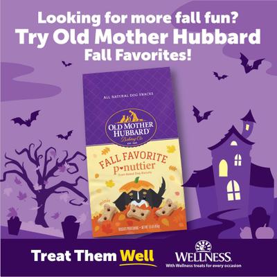 by Wellness Halloween Dental Chews Natural Grain-Free Dental Dog Treats, Medium, 6 count