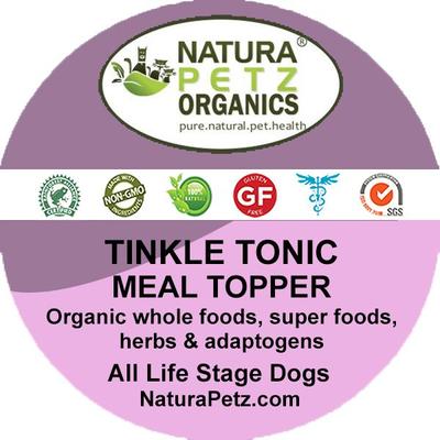 TINKLE TONIC MEAL TOPPER* Urethral Blockage Support* Dog Supplement, 4-oz jar