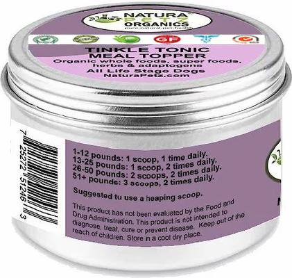 TINKLE TONIC MEAL TOPPER* Urethral Blockage Support* Dog Supplement, 4-oz jar