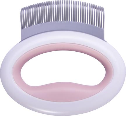 Knuckler Handheld Travel Flexible Grooming Dog & Cat Rake Comb, Pink