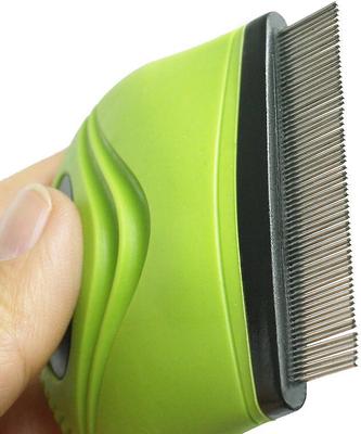 Grazer Travel Grooming Cat & Dog Flea & Tick Comb, Green