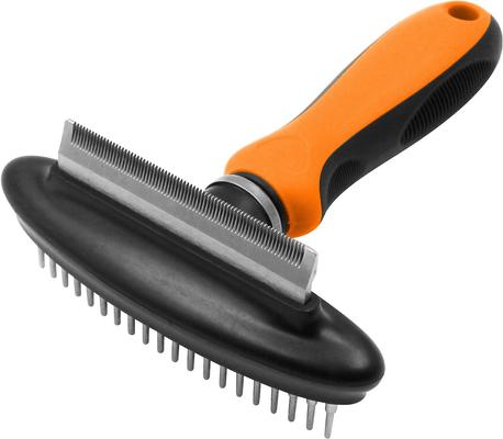 Flex Series 2-in-1 Dual-Sided Grooming Undercoat Dog & Cat Rake & Deshedding Tool, Green