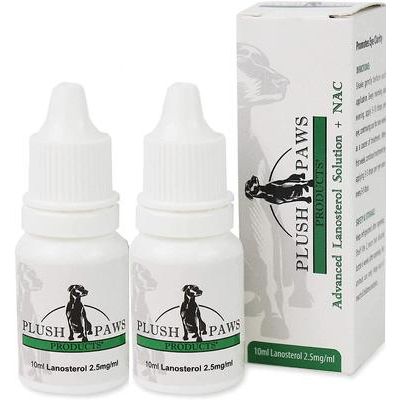 Solución avanzada de lanosterol + Nac para el cuidado ocular de perros, 2 unidades