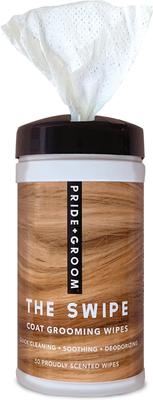 Toallitas perfumadas para el cuidado del pelaje de perros y gatos The Swipe, 50 unidades