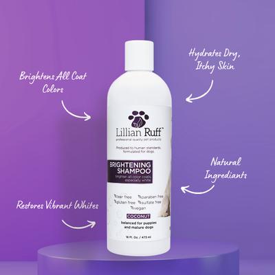 Brightening Dog & Cat Shampoo & Oatmeal Conditioner Set, 16-fl oz bottles, pack of 2