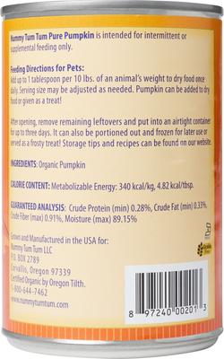 Pure Organic Pumpkin Canned Dog & Cat Food Supplement, 15-oz, case of 12