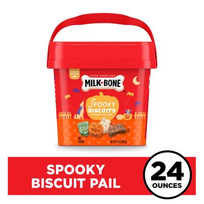 Spooky Biscuits Halloween Dog Treats, 24-oz pail