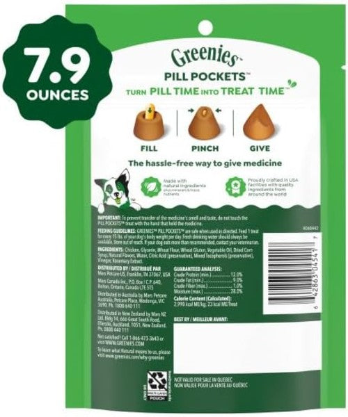 Greenies, Pill Pockets Soft Treats para cápsulas grandes, 5 sabores. 60 chews