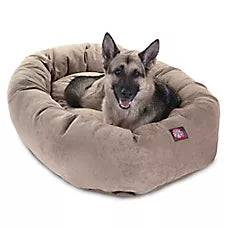 Majestic Pet Villa Micro-Velvet Bagel Dog Bed