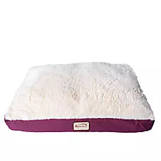 Cama Pillow Ivory & Burgandy Large para Perro - Armarkat