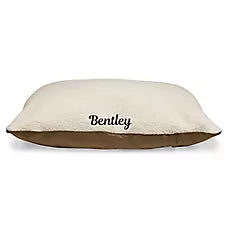 REV Cama Pillow Personalized Sherpa con Removable Cover para Perro - Majestic Pet