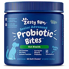 Senior Advanced Probiotic Bites, Gut Health Blend, sabor Pollo. 90 chews.